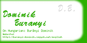 dominik buranyi business card