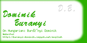 dominik buranyi business card